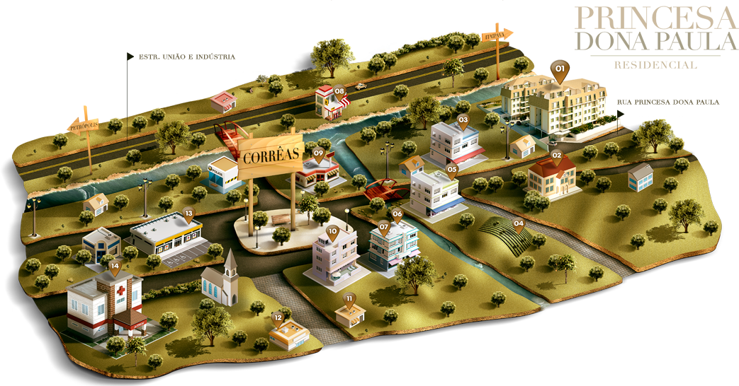 Mapa Residencial Princesa Dona Paula